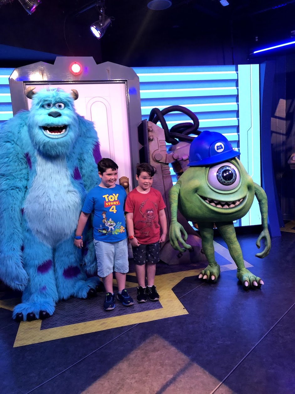 Mike and Sully meet and greet at Hollywood Studios. 