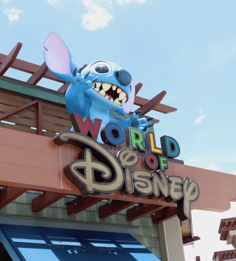 Stitch atop of World of Disney in Disney Springs