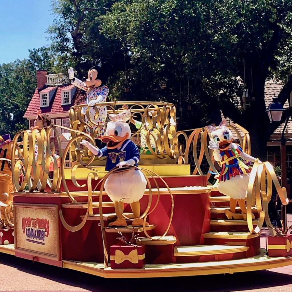 Mickey and Friends Cavalcade in Magic Kingdom. 
