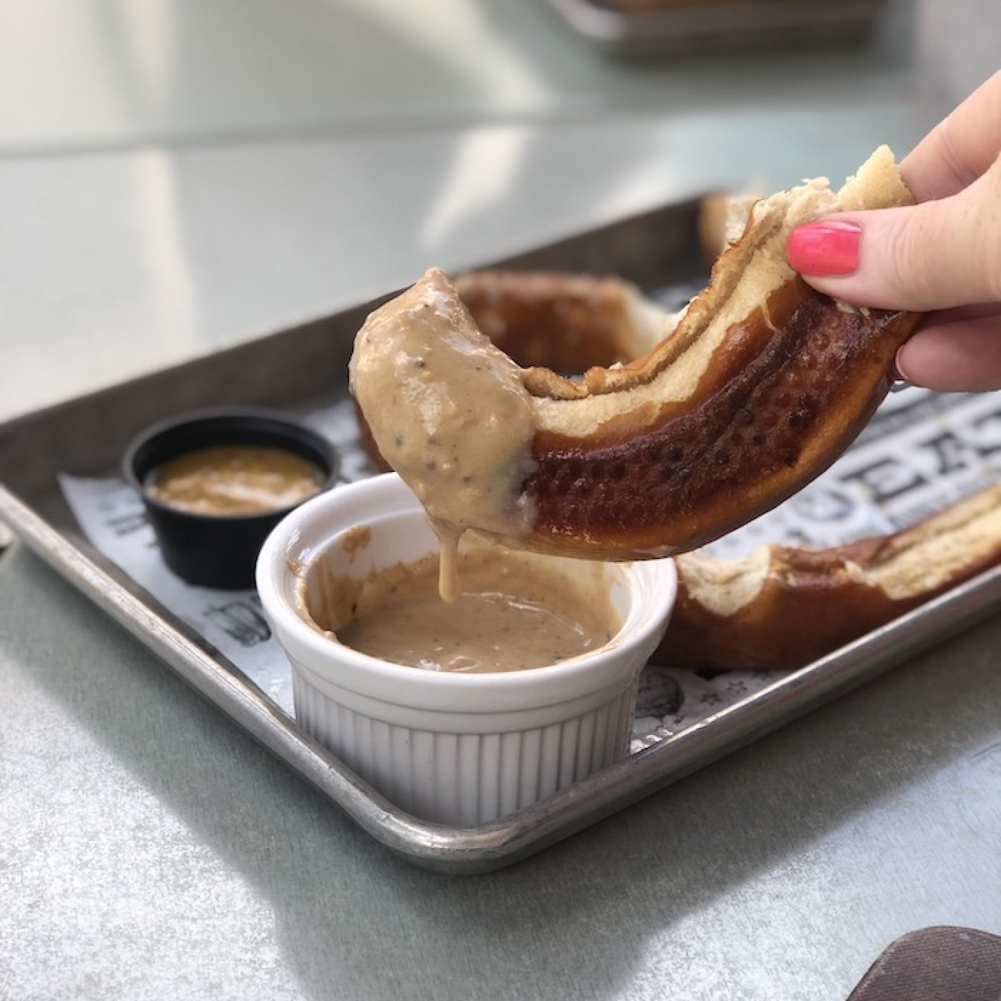 Hop Salt Pretzel and Beer Cheese from the Polite Pig.