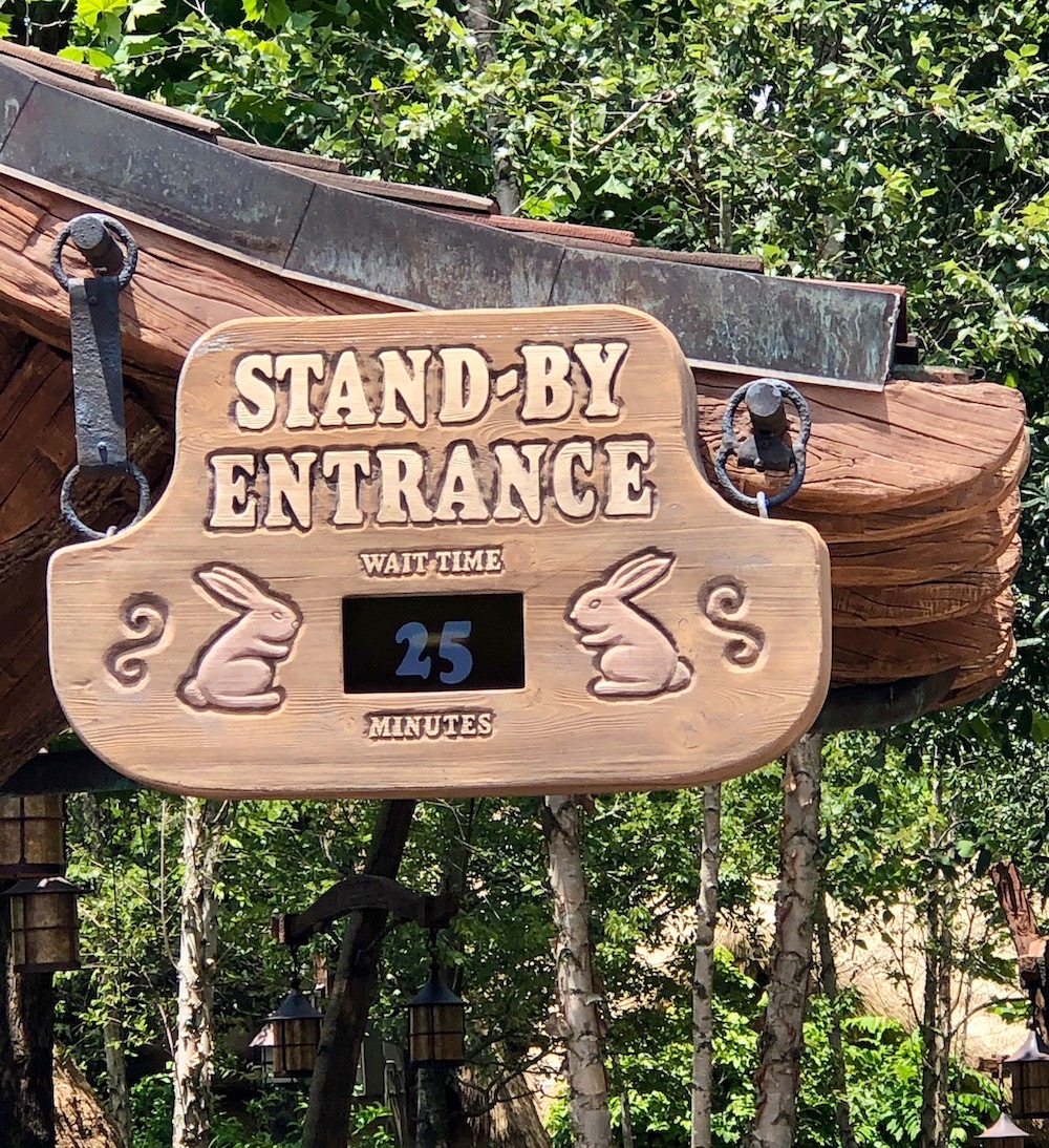 Posted Wait Time for Seven Dwarves Mine Train during Disney's reopening