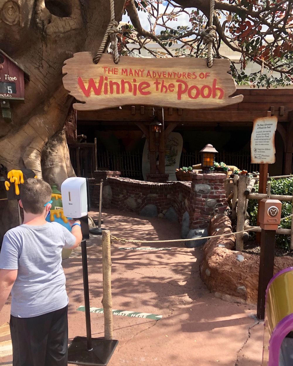 Hand Sanitizer stations located around the Magic Kingdom