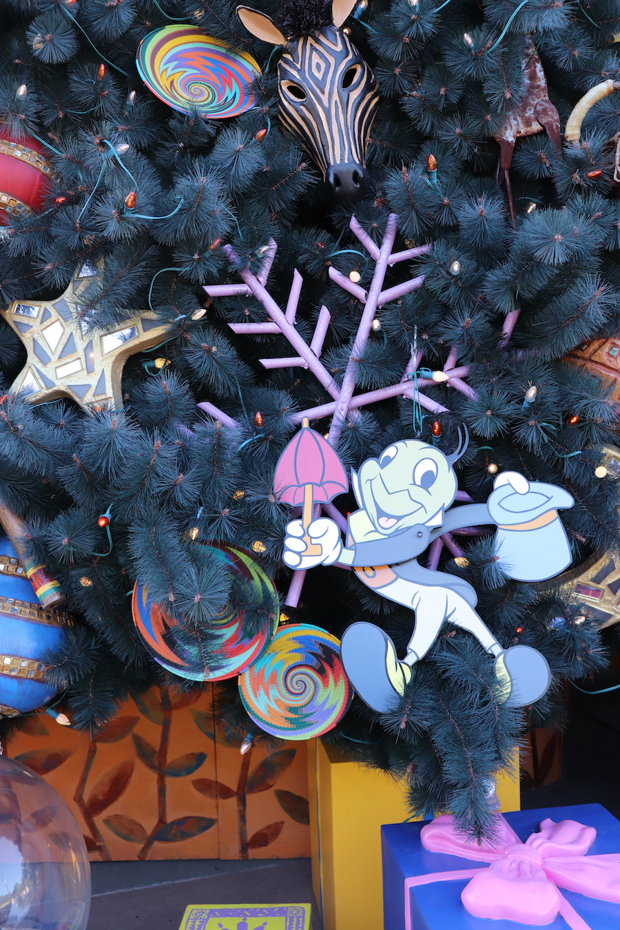 Unique and Eclectic Ornaments on Animal Kingdom's Christmas Tree