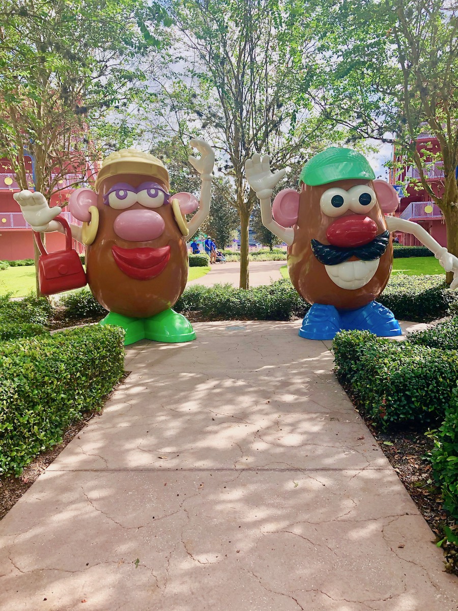 Mr. & Mrs. Potato Head at Pop Century Resort Area