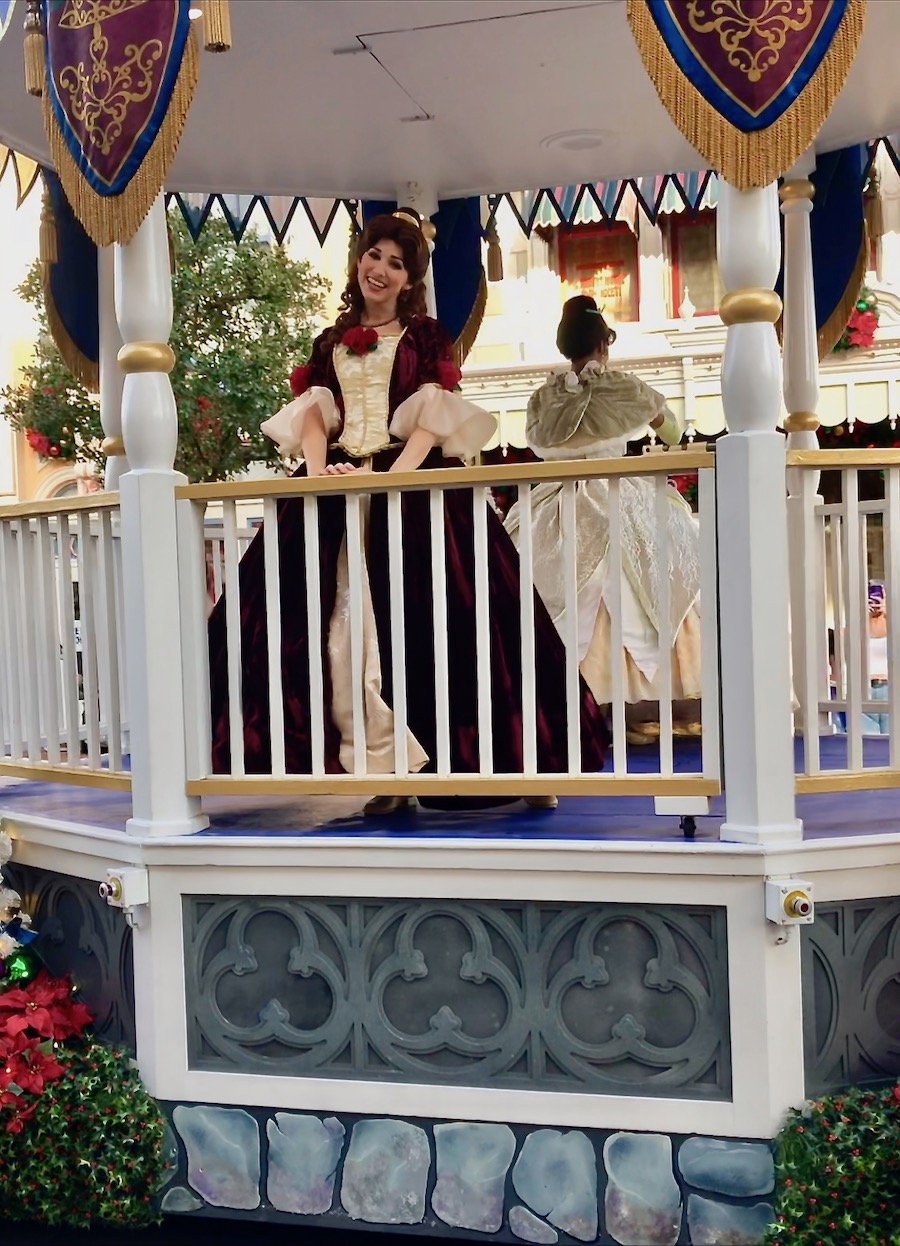 Royal Princess Processional with Holiday Decor and the Princesses Wearing their Winter Attire