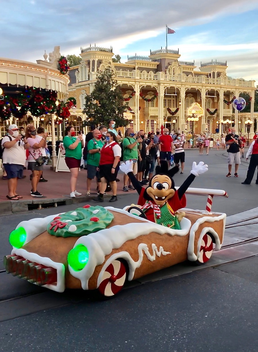 Max leading the way in front of Goofy's Scrumptious Cavalcade