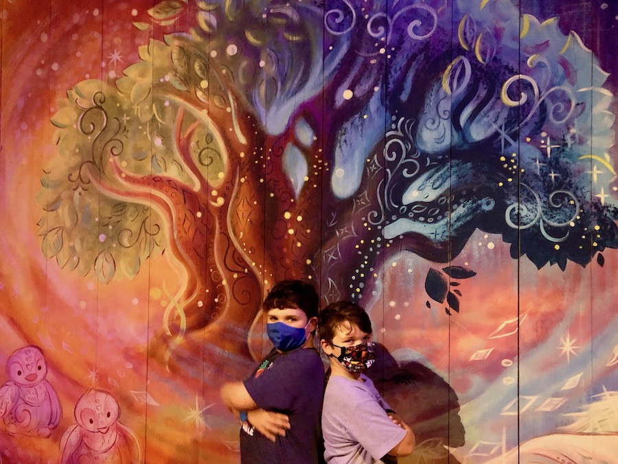 Tree of Life Awakening - holiday mural wall. 