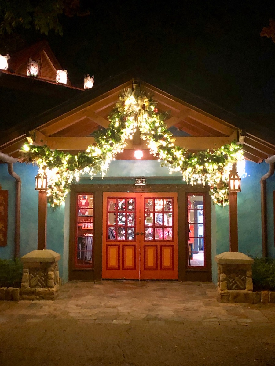 Twinkle lights sparkle throughout Animal Kingdom. 