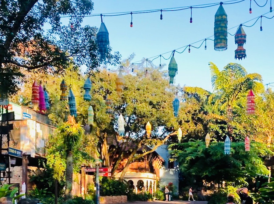 Diwali lantern on display in Animal Kingdom's Asia. 