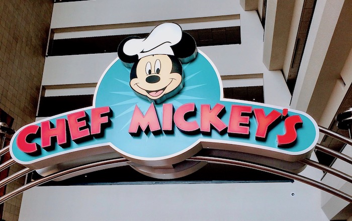 Chef Mickey's Sign at the Contemporary Resort. 