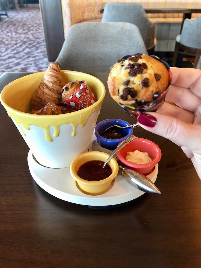 Pastry assortment as part of the a la cart breakfast at Topolino's Terrace. 