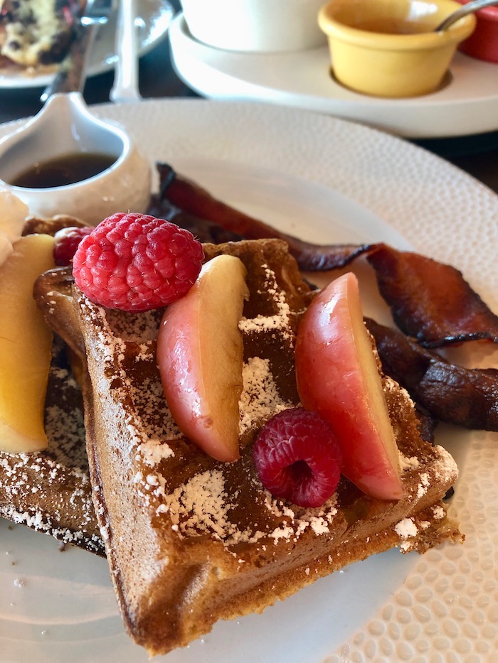 Breakfast waffle at Topolino's Terrace