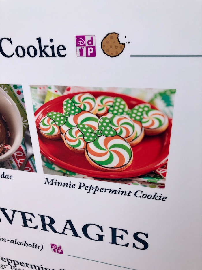 Minnie Peppermint Cookie is the complimentary cookie to complete the Holiday Cookie Stroll. 