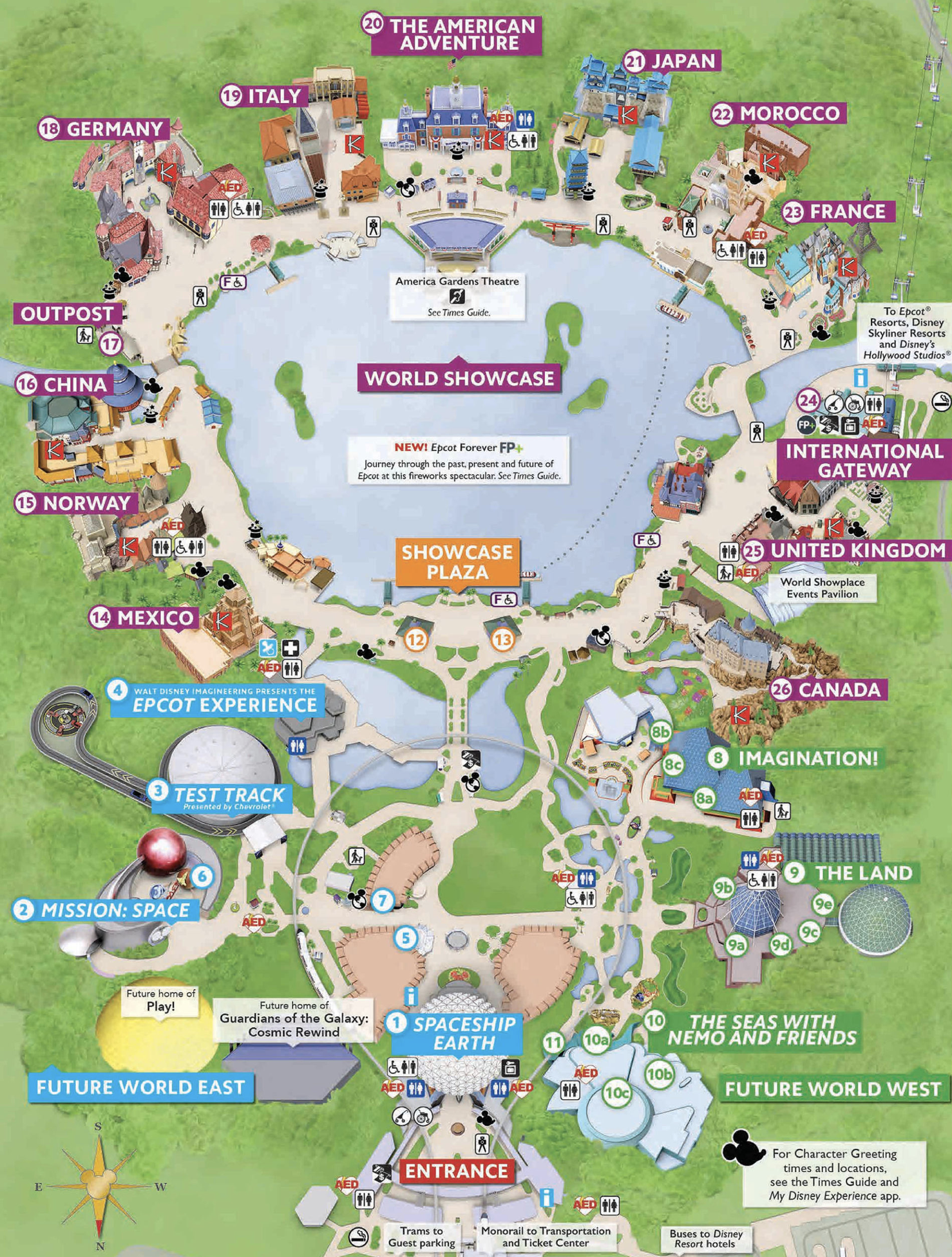 Map of Epcot