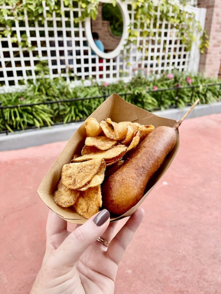 Hand-Dipped Corndog in Magic Kingdom